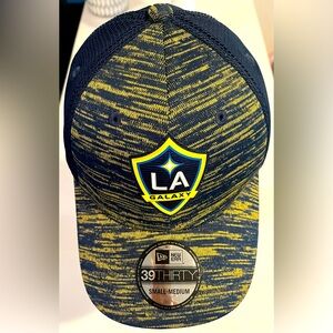 LA Galaxy Hat Cap Fitted Adult Small-Medium Blue Yellow MLS New Era 39Thirty